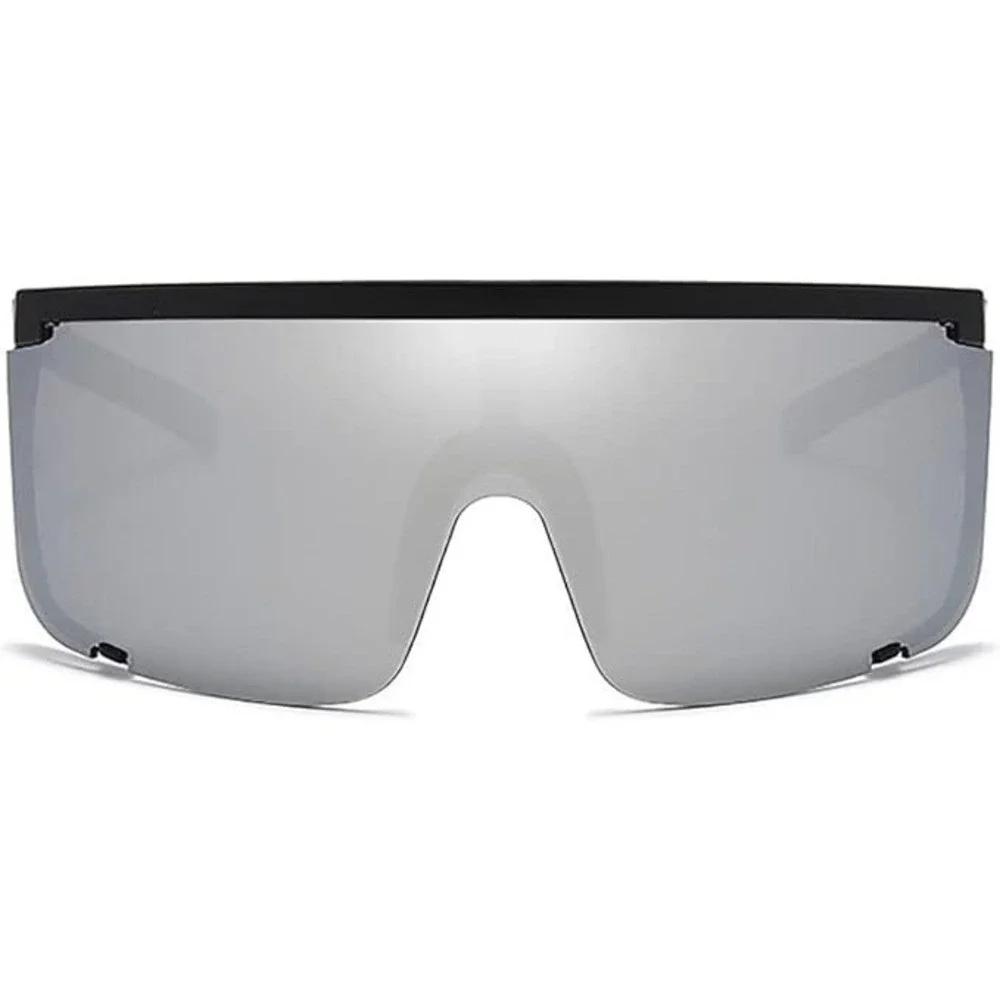 Shield Sunglasses Oversized Mirrored Lens UV400 Protection Sport Ski Driving New